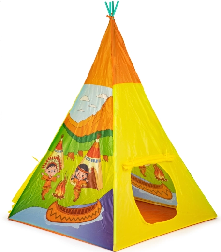 Børne-teepee telt IPLAY med indianske motiver