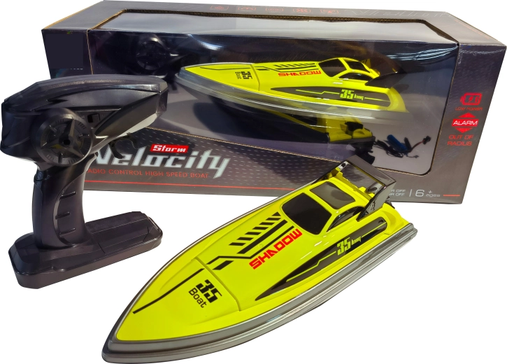 R/C racerbåd Shadow 35 high speed 1:16 gul/sort