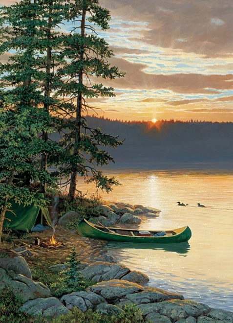 Puslespil Lake Canoe 500 brikker fra Cobble Hill