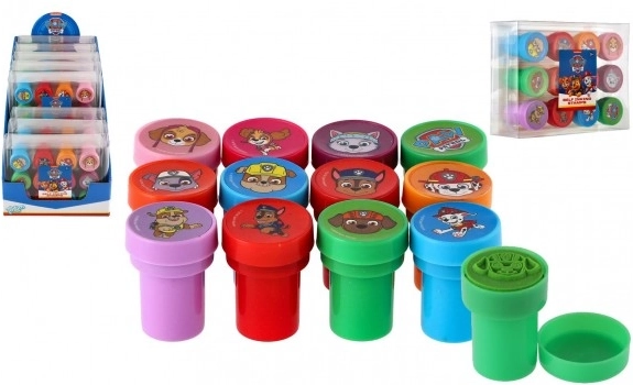 Selvfarvende stempler til børn PAW PATROL – sæt med 12 stk i plastæske