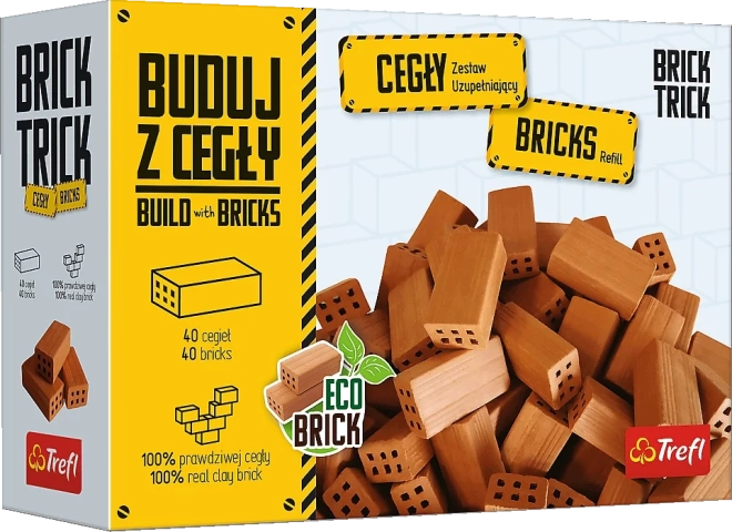 Trefl Brick Trick tilbehørspakke med lange mursten – 40 stk.