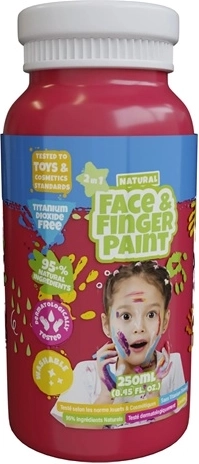 Boti Natural naturlig fingermaling og ansigtsmaling rød 250 ml