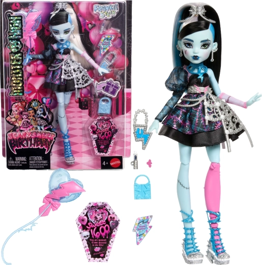 Monster High Frankie Stein Spooky Sweet Birthday-dukke 27 cm med tilbehør