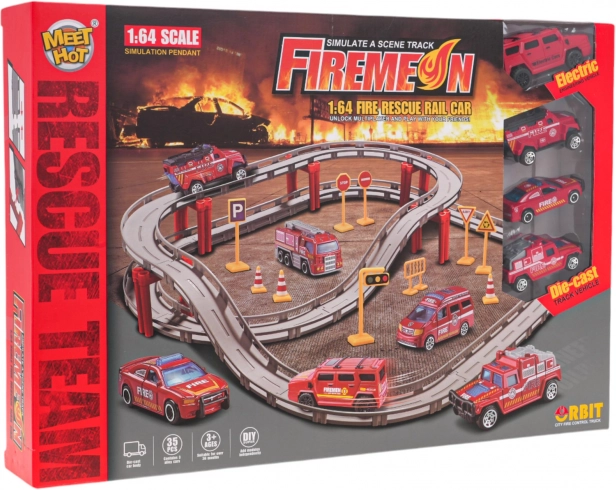 Børne racerbane Brandmandsversion