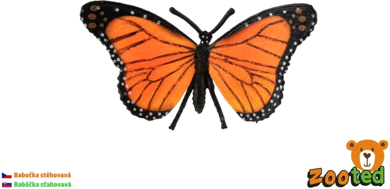 Figur af monarksommerfugl fra Zooted, 11 cm