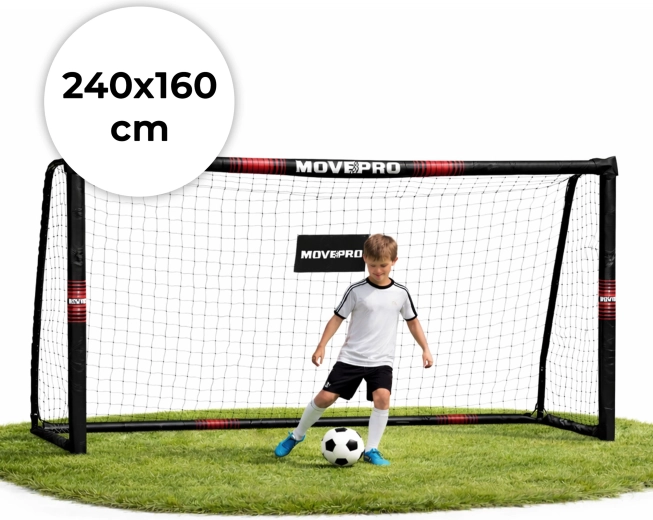 Fodboldmål med tilbehør 240 × 160 × 85 cm MOVEPRO