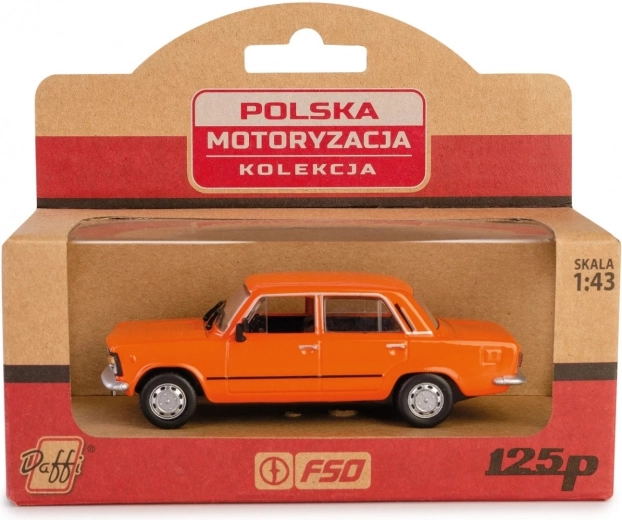 Modelbil Fiat 125p - orange