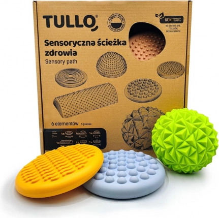 Pastelfarvet sensorisk sti Tullo - 6 elementer