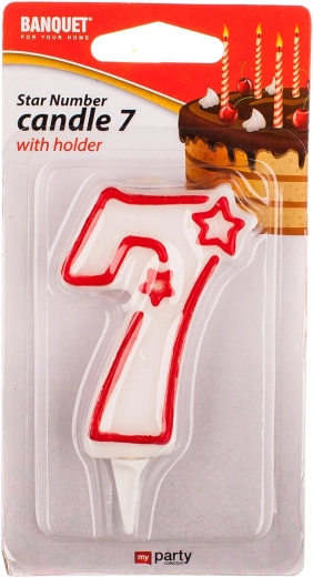 Fødselsdagslys tal 7 MY PARTY 7 × 4,5 cm