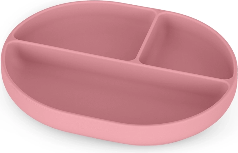 Petite&Mars silikone opdelt tallerken med sugekop take&match dusty rose 6m+
