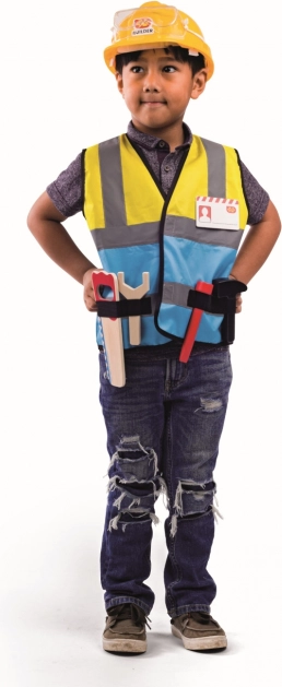 BIGJIGS TOYS byggermester-kostume til børn