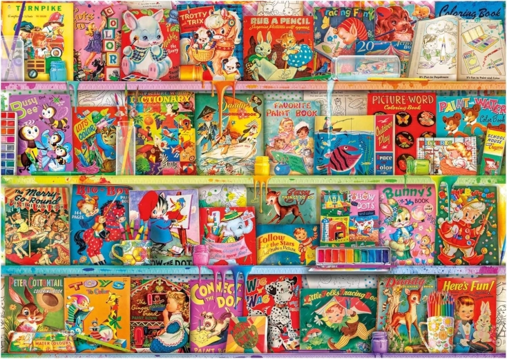Educa puslespil Kitsch og sjovt boghjørne 1500 brikker