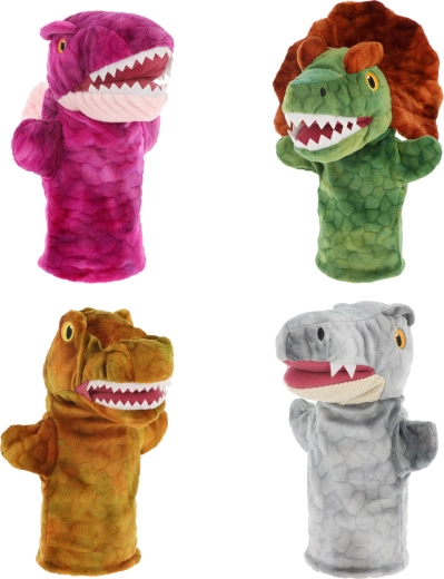 Keeleco dinosaur – hånddukke 27 cm, assorteret - 1 stk.