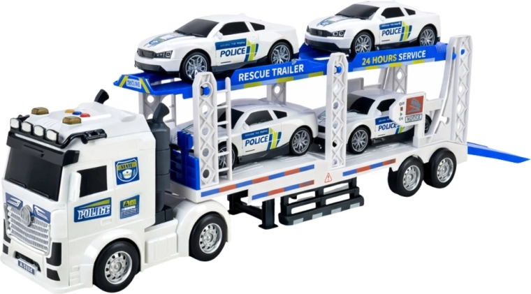 Dobbeltetagers transporter til politibiler