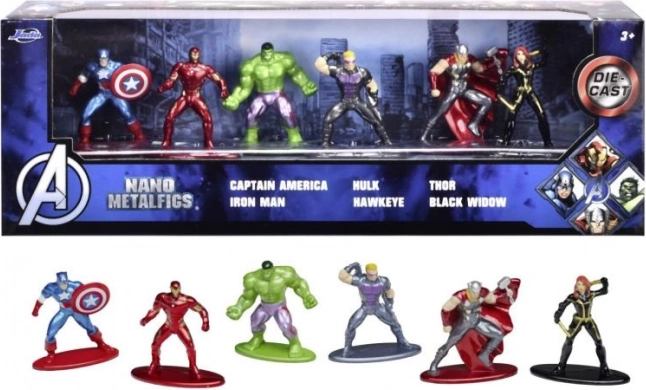 Metalfigurer JADA MARVEL AVENGERS, 6 stk., 4 cm