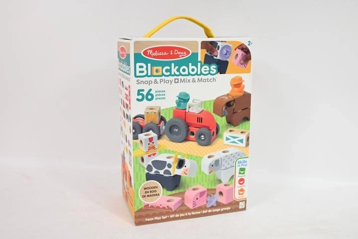 Melissa & Doug Blockables på gården – træbygge- og konstruktionssæt