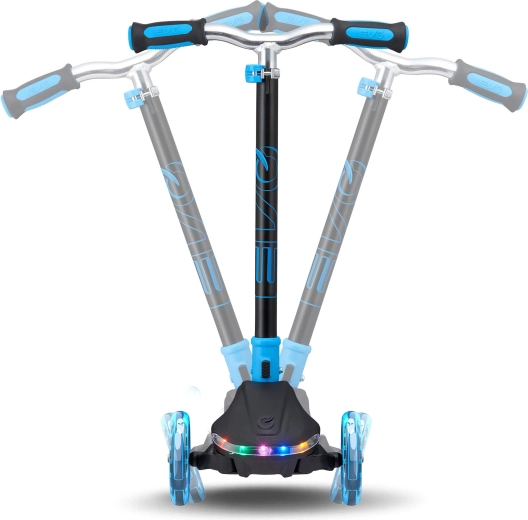 Stabilt trehjulet design med lean-to-steer