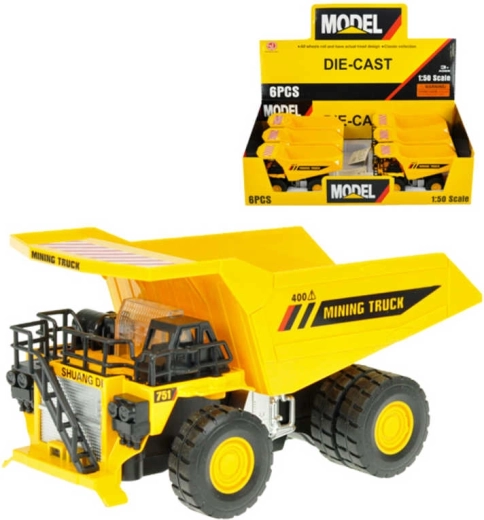 Metalmodel af tipvogn med tilbagetræk, lys og lyd 16 cm (1:50) - 1 stk.