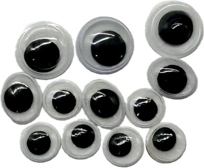 Pynt værkerne med glimmer og bevægelige øjne