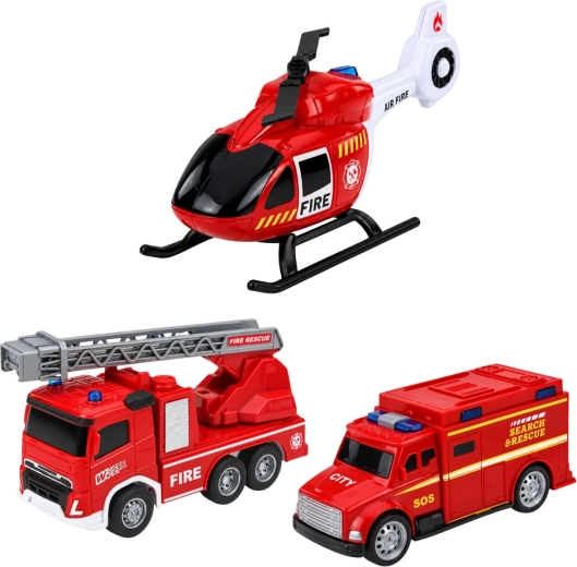 Køretøjer og helikopter i sættet