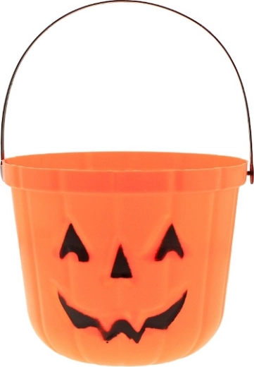 Halloween-spand med smilende græskar 18,5 × 15 cm