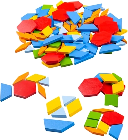 Træfarvet mosaik BIGJIGS TOYS