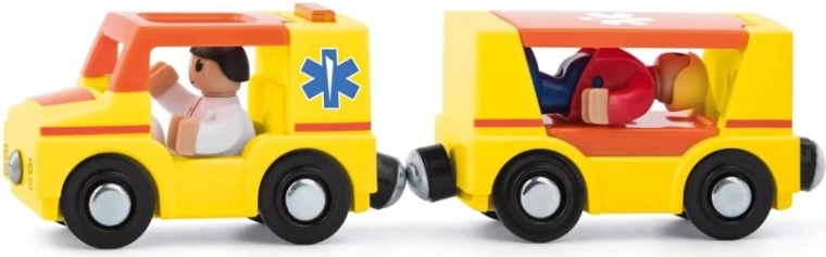 Ambulance med trailer og figurer