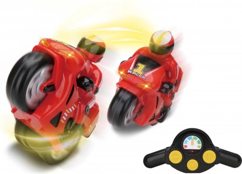 Fjernstyret motorcykel med effekter