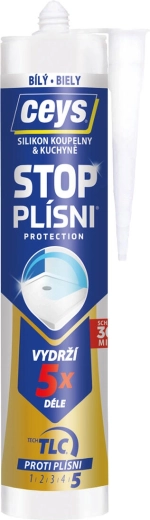 Sanitetssilikone mod skimmel 280 ml hvid CEYS