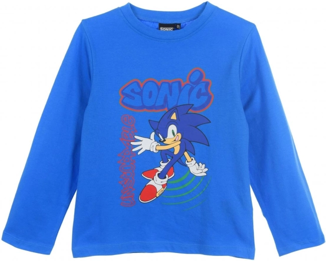 Blå bomuldstrøje med Sonic