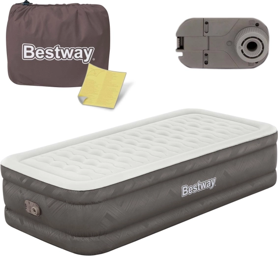 Oppustelig seng med indbygget elektrisk pumpe 191 × 97 × 46 cm BESTWAY