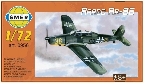 Model Arado AR-96 1:72 15,2x1,18 cm i æske 25x14,5x4,5 cm