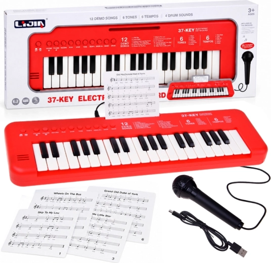 Elektronisk keyboard til børn med 37 tangenter og mikrofon