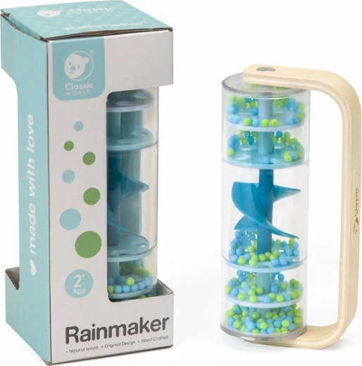 Klassisk regnstav med kugler – blå