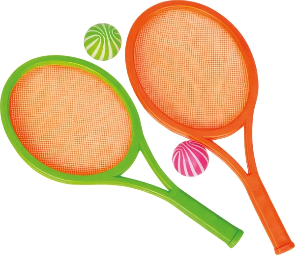 Sparkys tennis-sæt til børn 34 cm (2 ketchere + 2 bolde)