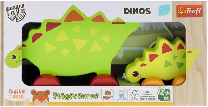 Trefl dinosaur-træklegetøj i træ – Stegosaurus