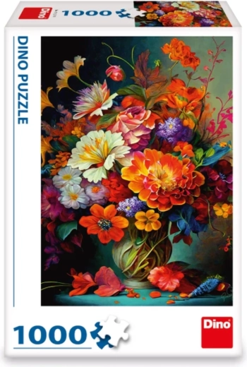 Vibrerende blomstermotiv med høj kontrast