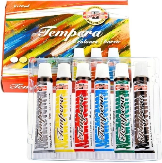 Temperafarver Koh-i-noor 6 stk. 10 ml