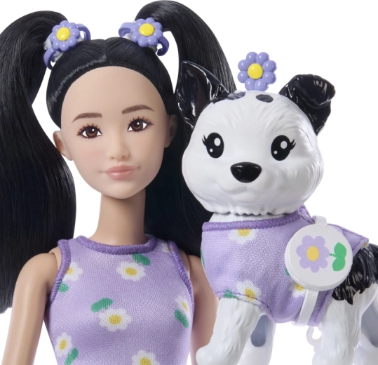 Matchende outfits til Barbie og hunden
