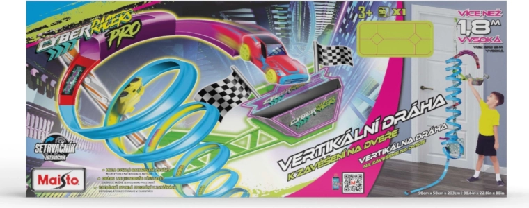 Maisto Cyber Racers lodret racerbilbane til døren med bil