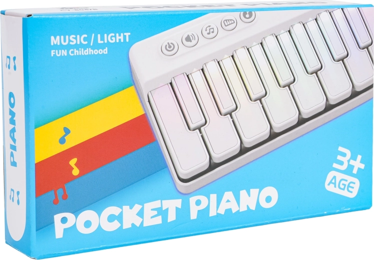 Hvidt transportabelt børnekeyboard