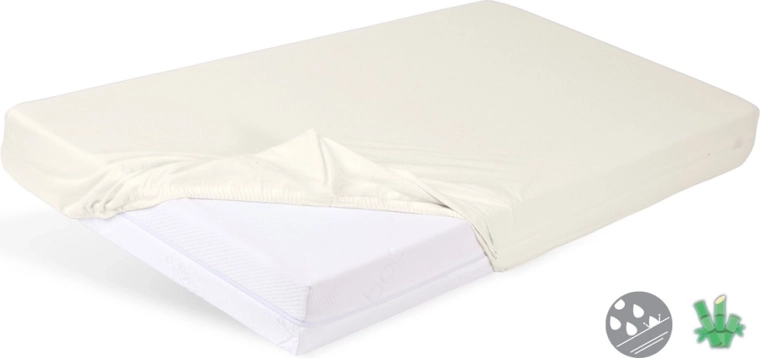 Babymatex vandtæt lagen med elastik Bamboo lysebeige 60 × 120 cm