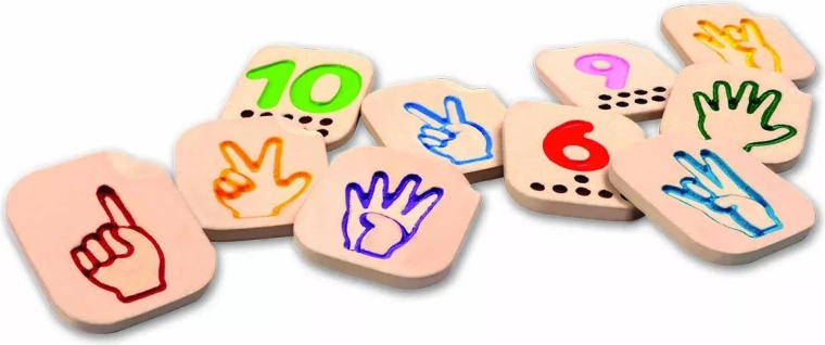 PlanToys fingeralfabet – tal 1–10