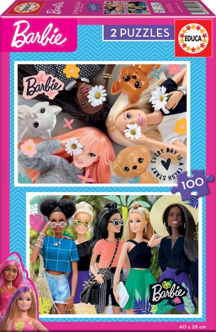 Puslespil EDUCA Barbie 2×100 brikker