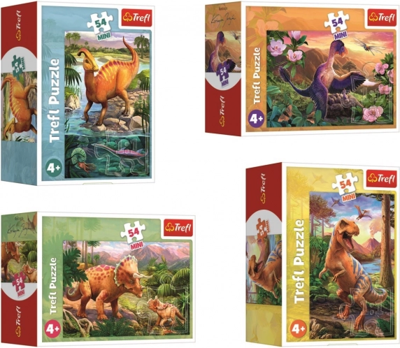 Minipuslespil Dinosaurer med 54 Brikker