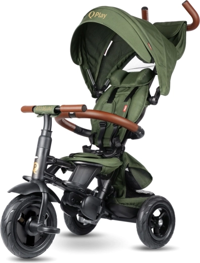 Qplay trehjulet cykel Rito deluxe rubber olive