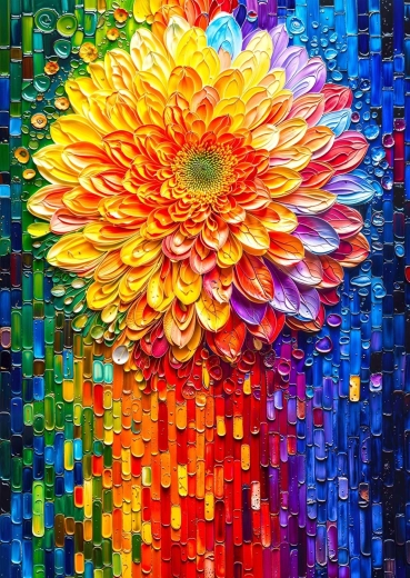 Enjoy puslespil Blomstermosaik 1000 brikker