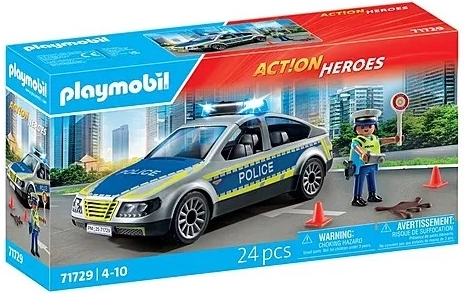 Playmobil politibil med blinklys og lyd