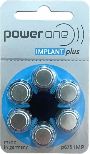 Batterier til høreapparater Varta Power One Implant Plus 675, 6 stk.