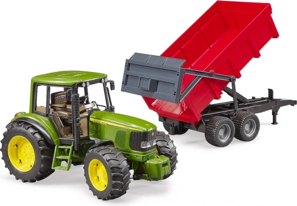 Bruder traktor John Deere med tipvogn 1:16